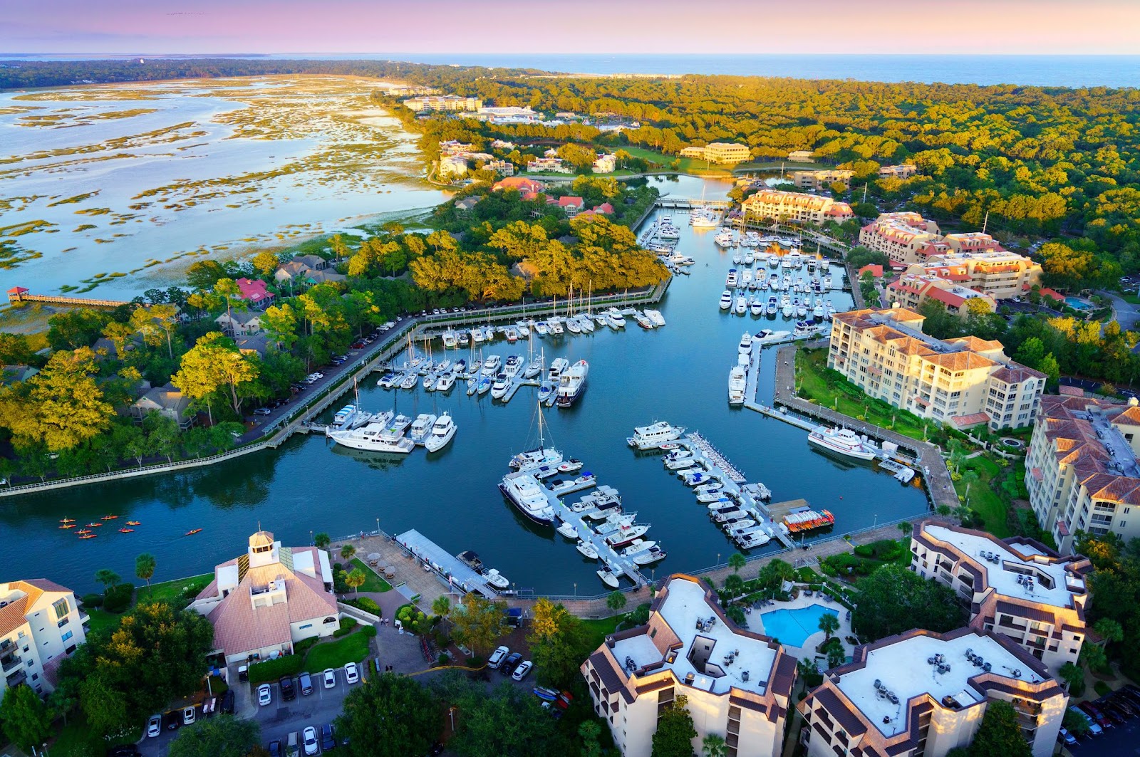 Aerial View of Shelter Cove Harbour & Marina