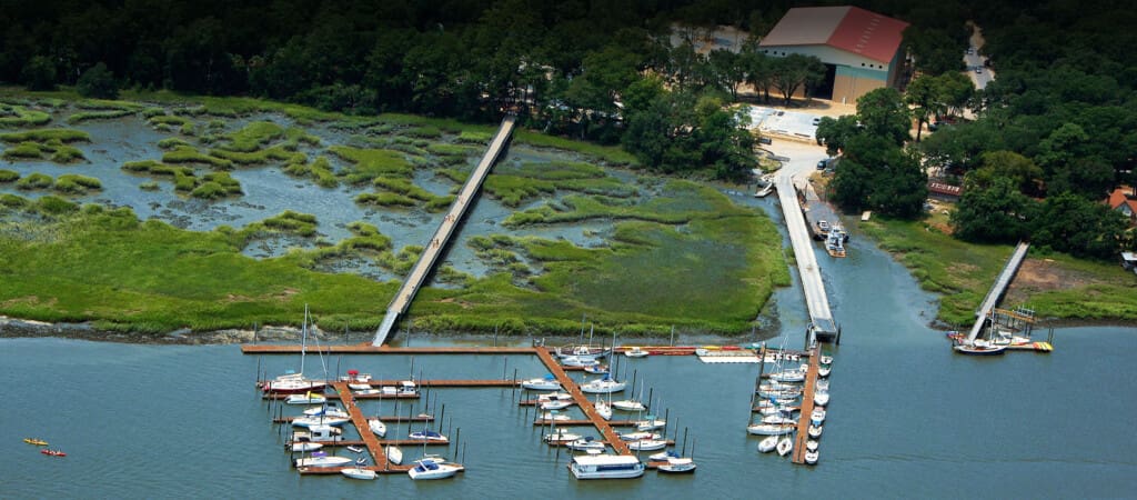 Aerial View of Broad Creek Marina